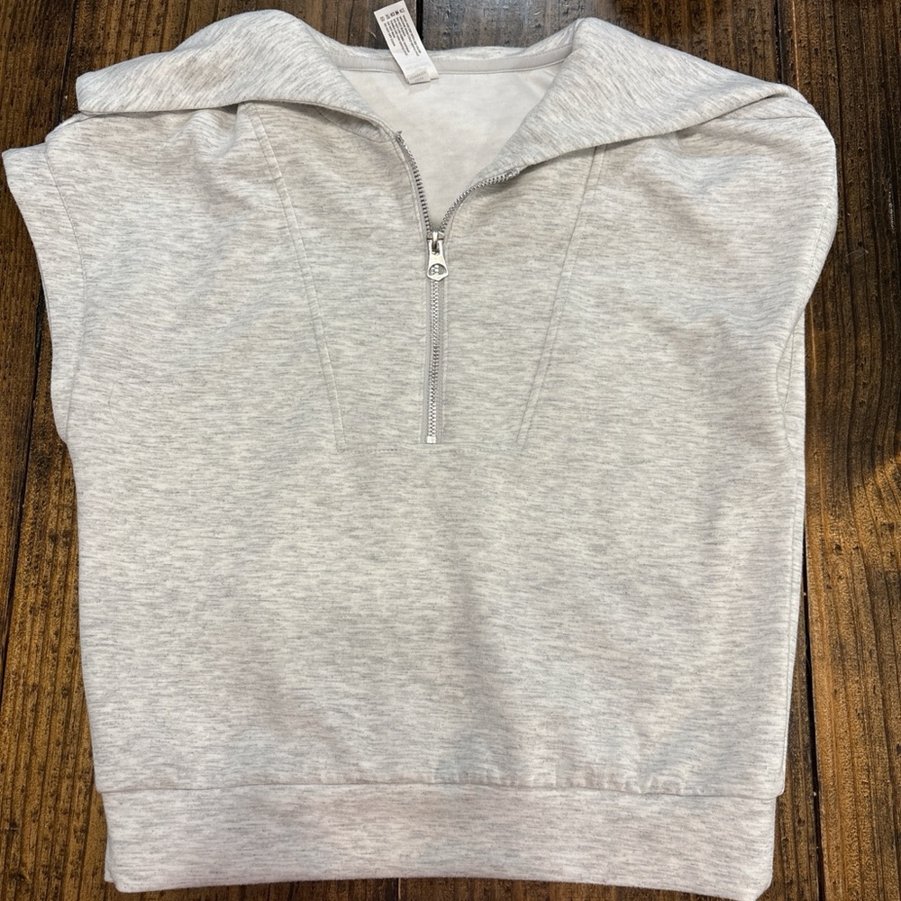 90 Degree By Reflex Gray Zip-Up Hoodie